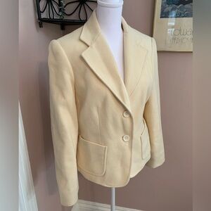 Louben Cream Women's Wool and Cashmere blazer size 6 old money luxury